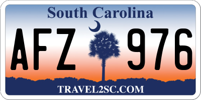 SC license plate AFZ976