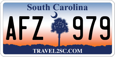 SC license plate AFZ979