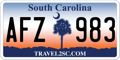 SC license plate AFZ983