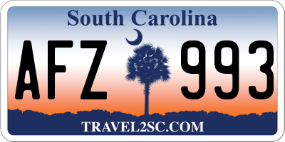 SC license plate AFZ993