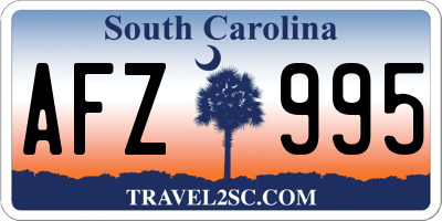 SC license plate AFZ995
