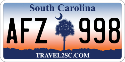 SC license plate AFZ998