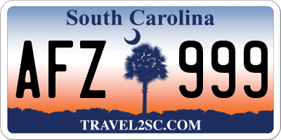 SC license plate AFZ999