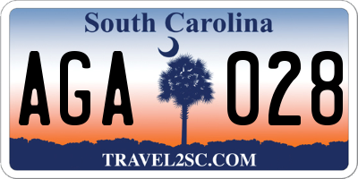 SC license plate AGA028