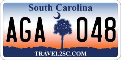 SC license plate AGA048