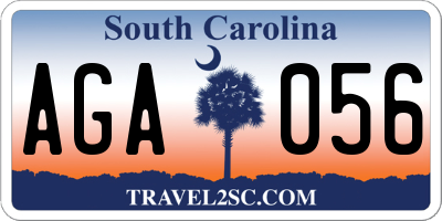 SC license plate AGA056