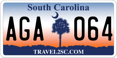 SC license plate AGA064
