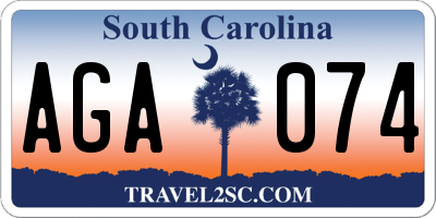SC license plate AGA074
