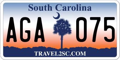 SC license plate AGA075