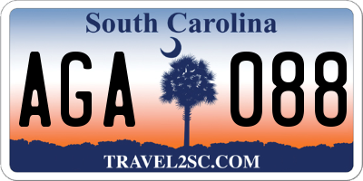 SC license plate AGA088