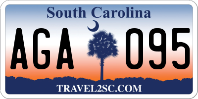 SC license plate AGA095