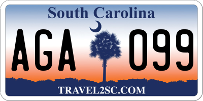 SC license plate AGA099