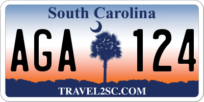 SC license plate AGA124