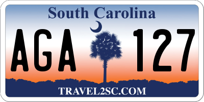 SC license plate AGA127