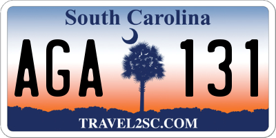 SC license plate AGA131