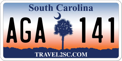 SC license plate AGA141