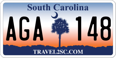 SC license plate AGA148