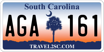 SC license plate AGA161