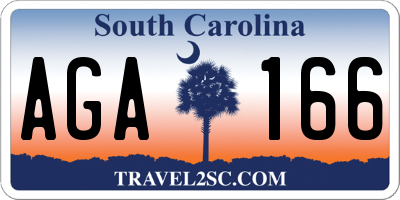 SC license plate AGA166