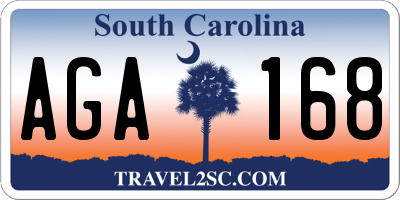 SC license plate AGA168