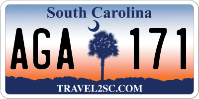 SC license plate AGA171