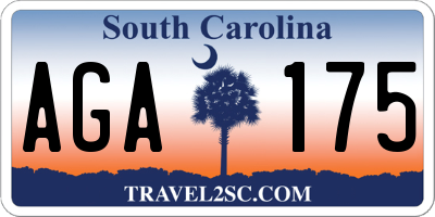 SC license plate AGA175