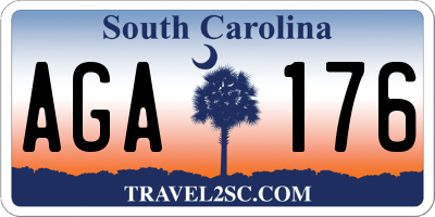 SC license plate AGA176