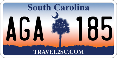 SC license plate AGA185