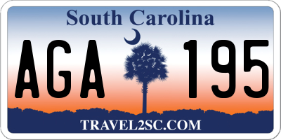 SC license plate AGA195