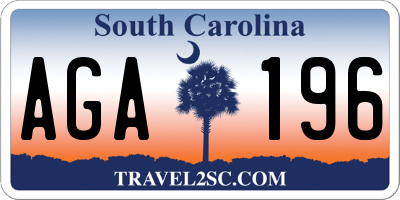 SC license plate AGA196