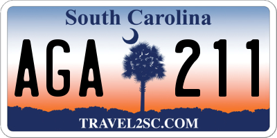 SC license plate AGA211