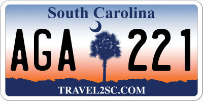 SC license plate AGA221