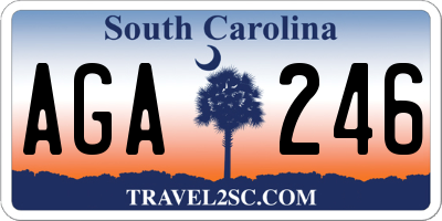 SC license plate AGA246