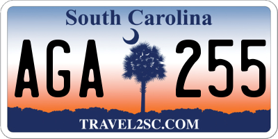 SC license plate AGA255