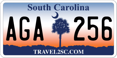 SC license plate AGA256