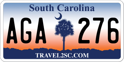 SC license plate AGA276
