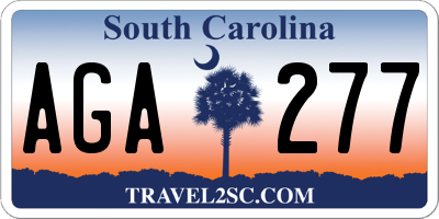 SC license plate AGA277