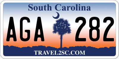 SC license plate AGA282