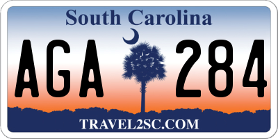 SC license plate AGA284