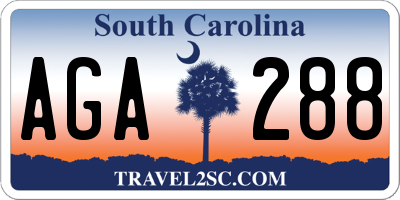 SC license plate AGA288