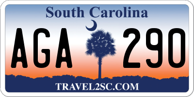 SC license plate AGA290