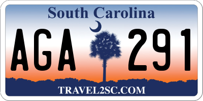 SC license plate AGA291