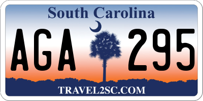 SC license plate AGA295