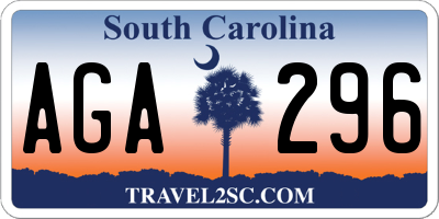 SC license plate AGA296