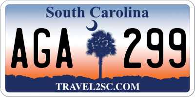 SC license plate AGA299