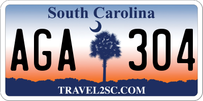 SC license plate AGA304