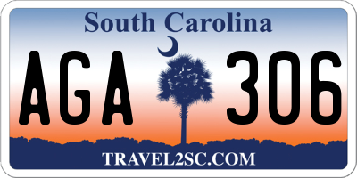 SC license plate AGA306