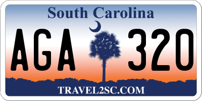 SC license plate AGA320