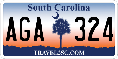 SC license plate AGA324