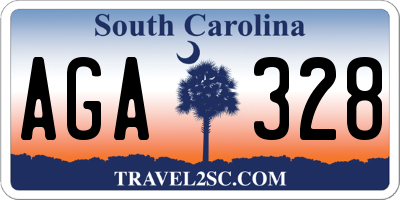 SC license plate AGA328